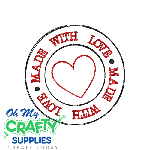 Made With Love 1210 Embroidery Design