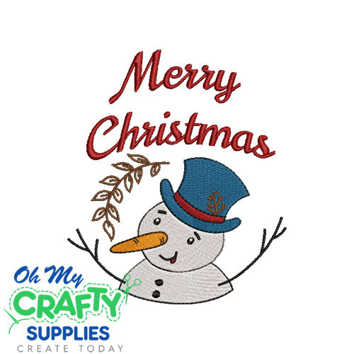 Merry Snowman 102123 Embroidery Design