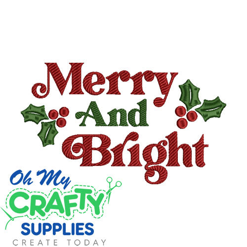 Merry and Bright 929 Embroidery Design