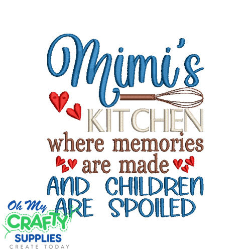 Mimi's Kitchen 229 Embroidery Design