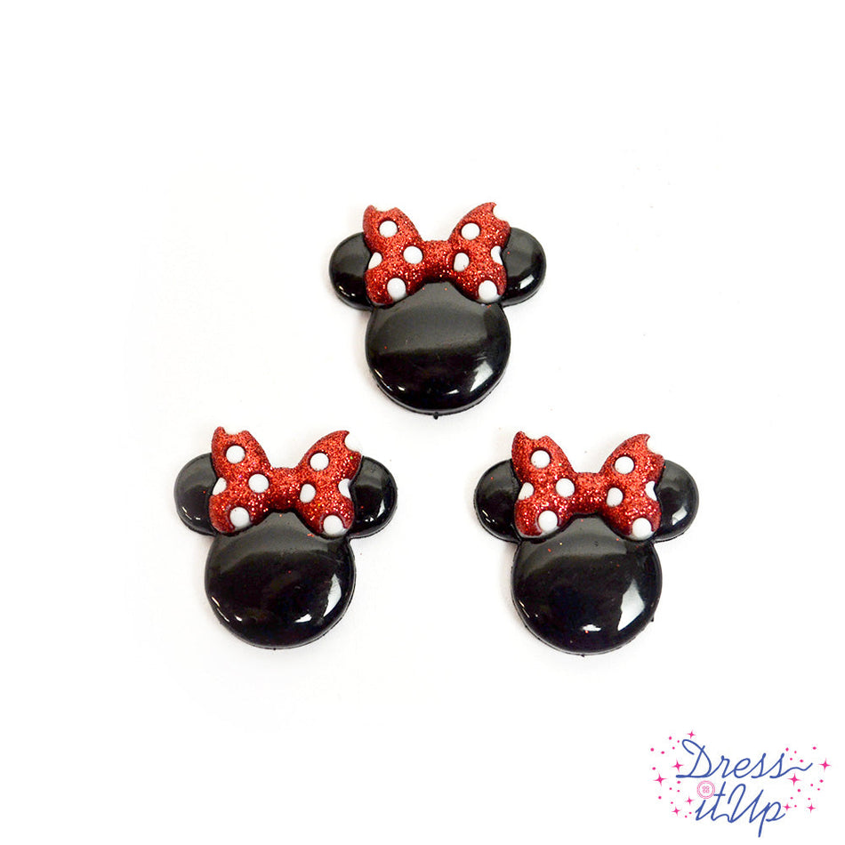Dress It Up Buttons - Minnie Mouse Heads Button Singles