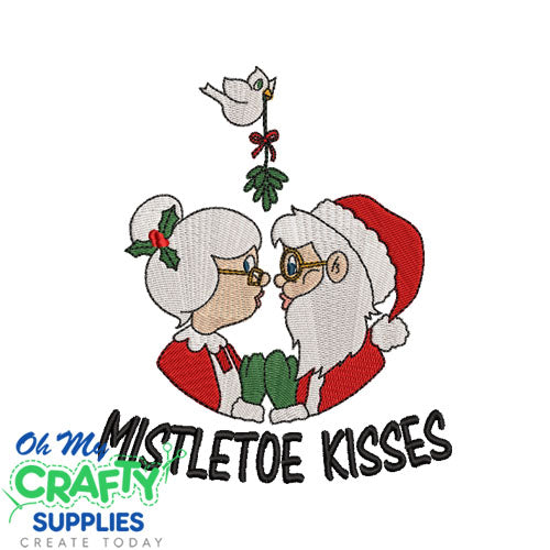 Mistletoe Kisses 119 Embroidery Design