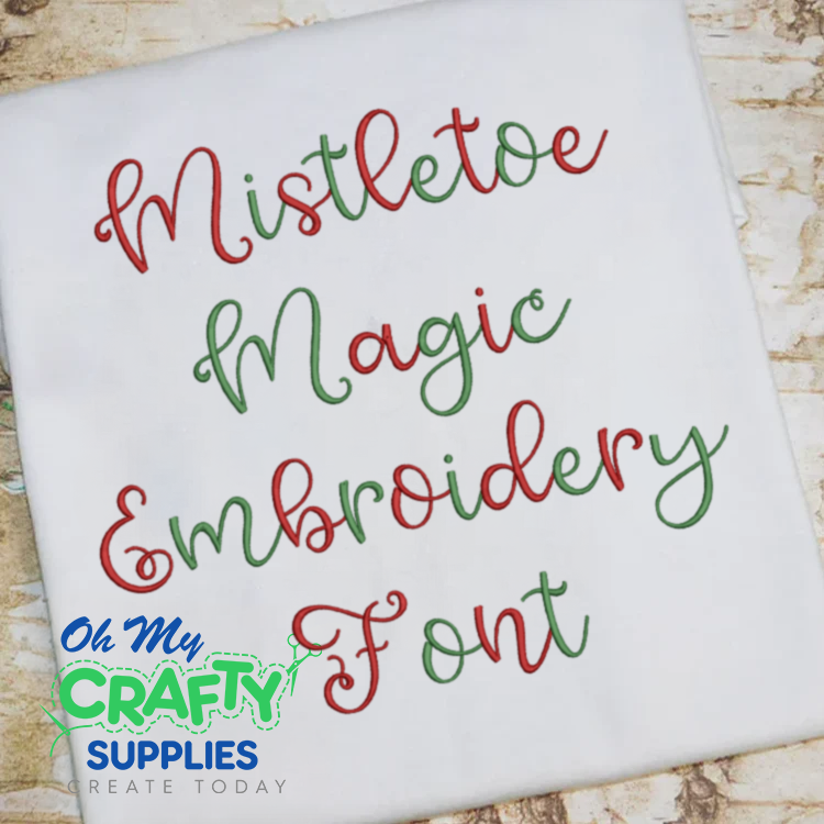 Mistletoe Magic Embroidery Font (BX Included)