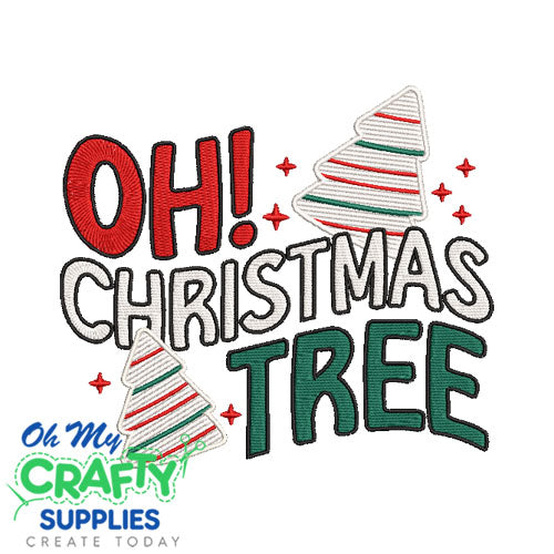 Oh Christmas Tree Embroidery Design