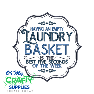 Empty Laundry Basket 730 Embroidery Design