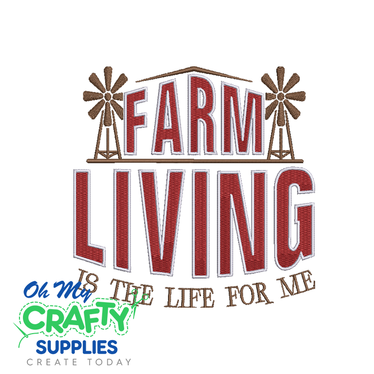Farm Living 713 Embroidery Design
