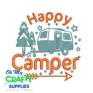 Happy Camper 626 Embroidery Design