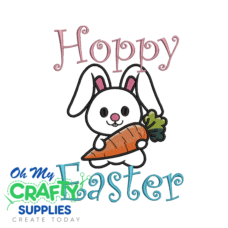 Hoppy Easter 124 Embroidery Design