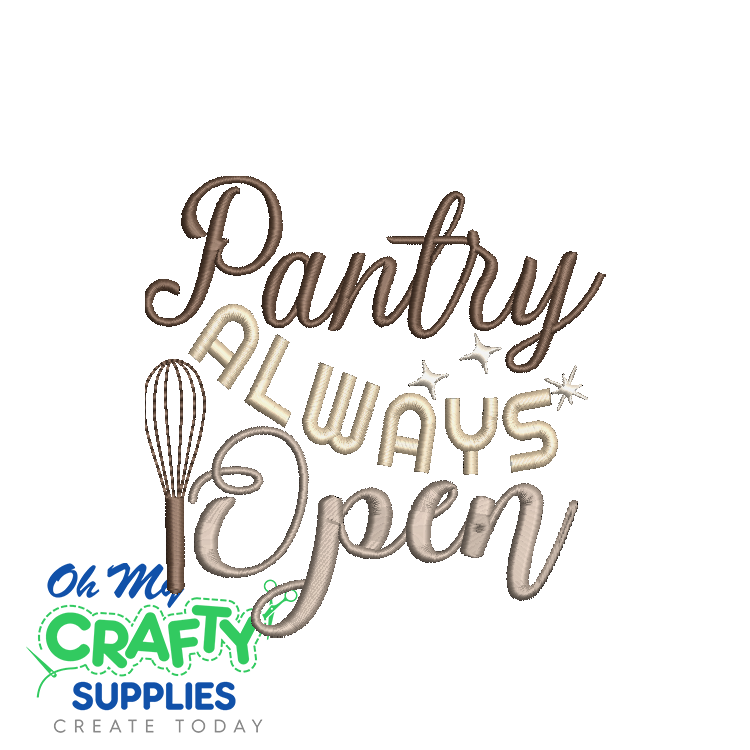 Pantry Always Open 810 Embroidery Design