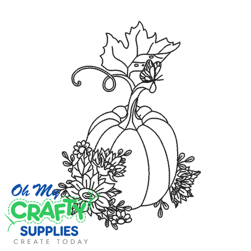 Pumpkin Sketch 922 Embroidery Design