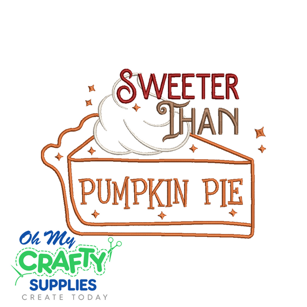 Sweeter Than Pumpkin Pie 61 Embroidery Design