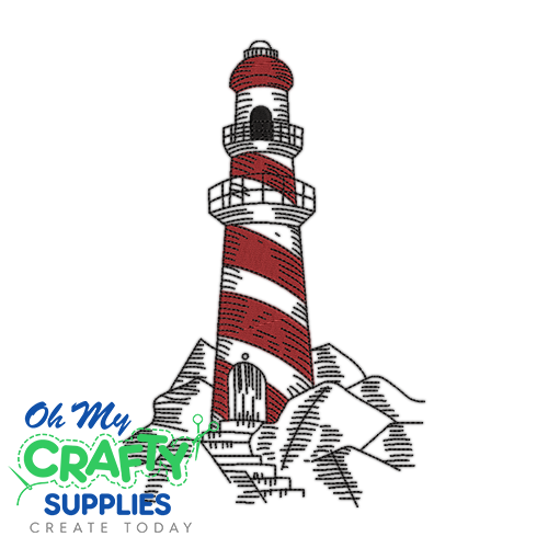 Lighthouse Sketch 6424 Embroidery Design