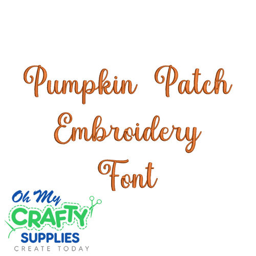 Pumpkin Patch Embroidery Font (BX Included)