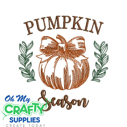 Pumpkin Sketch 91724 Embroidery Design