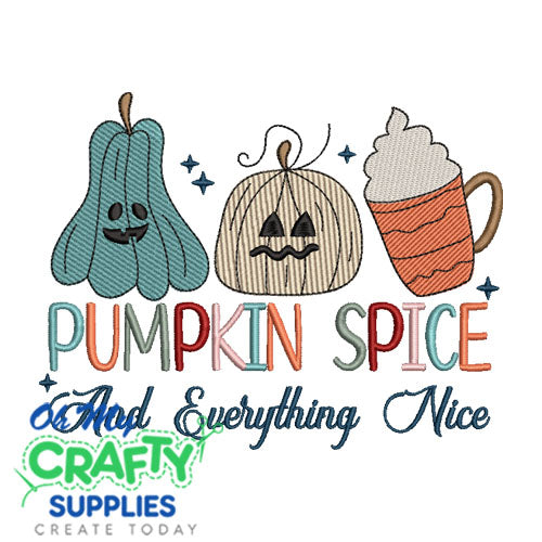 Pumpkin Spice 91424 Embroidery Design