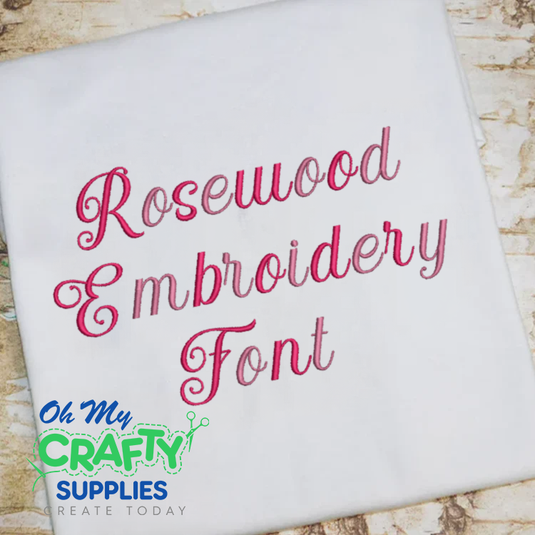 Rosewood Embroidery Font (BX Included) (FL)