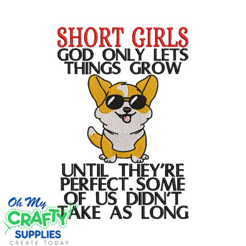 Short Girls 1023 Embroidery Design