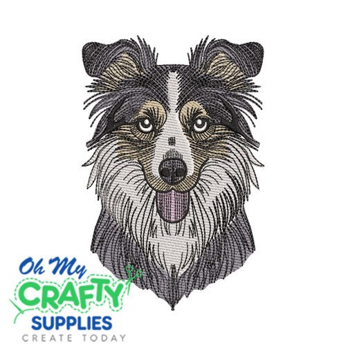 Sketch Border Collie 914 Embroidery Design