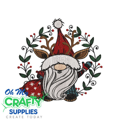 Sketch Christmas Gnome 102823 Embroidery Design