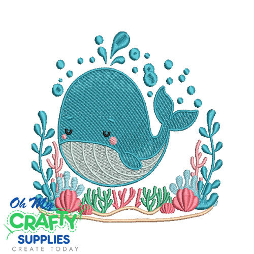 Sketch Whale 324 Embroidery Design