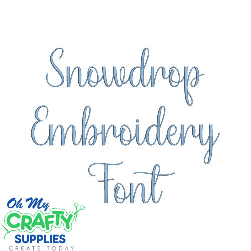 Snowdrop Embroidery Font (BX Included)