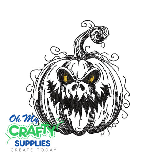 Spooky Pumpkin 721 Embroidery Design