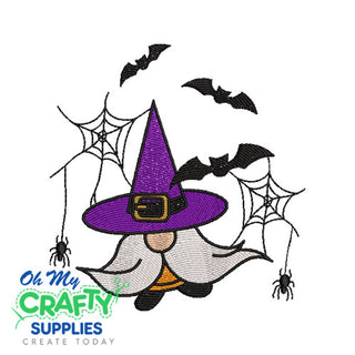 Spooky Spider Gnome Embroidery Design
