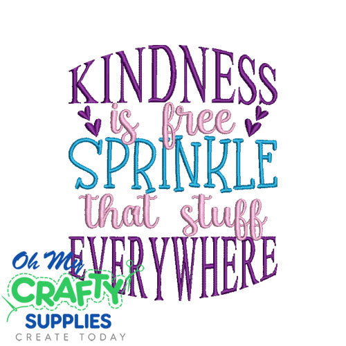 Sprinkle Kindness 82 Emboridery Design