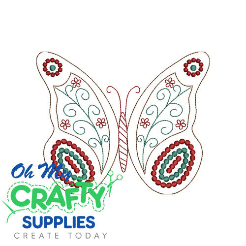Stitch a Butterfly Embroidery Design