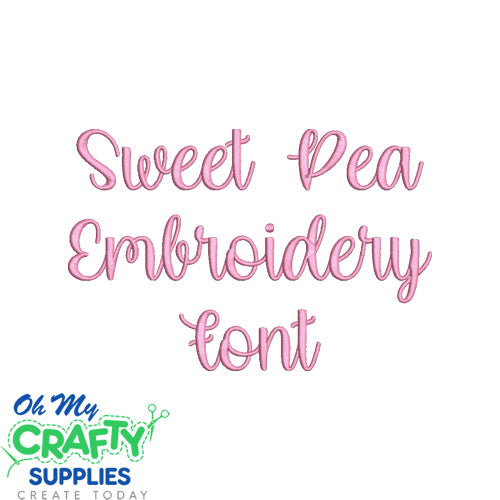 Sweet Pea Embroidery Font (BX Included)