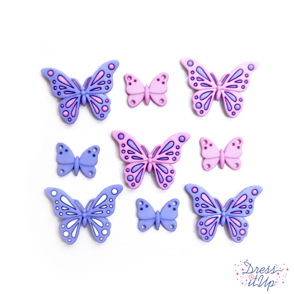 Dress It Up Buttons - Sweet Butterflies