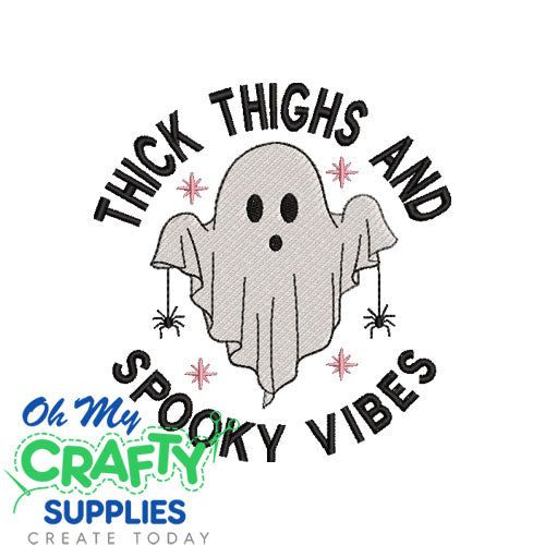 Thick Thighs Spooky VibesEmbroidery Design