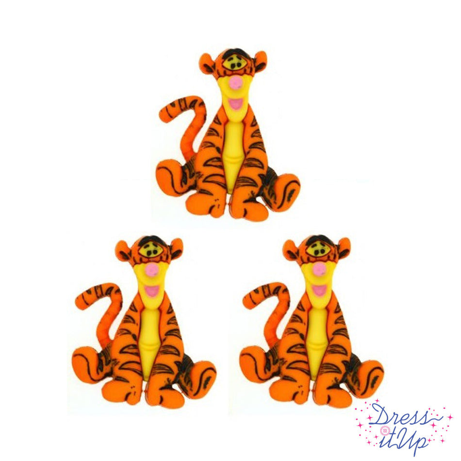 Dress It Up Buttons - Tigger/ Winnie The Pooh Button Singles