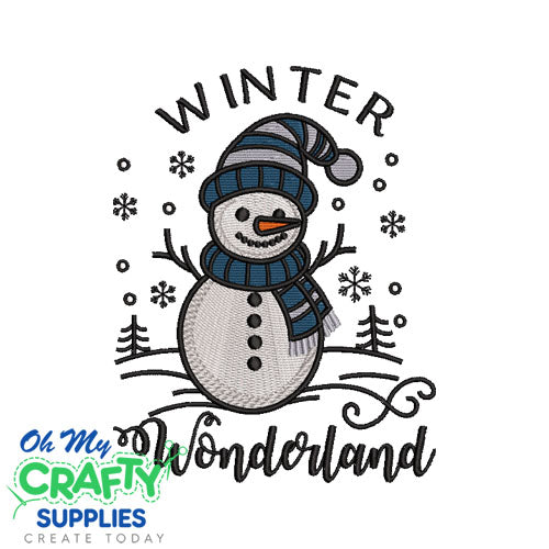 Winter Wonderland Snowman 1129 Embroidery Design