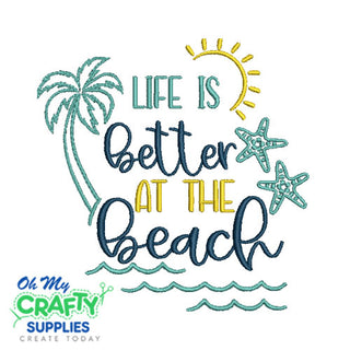 Beach Life 528 Embroidery Design