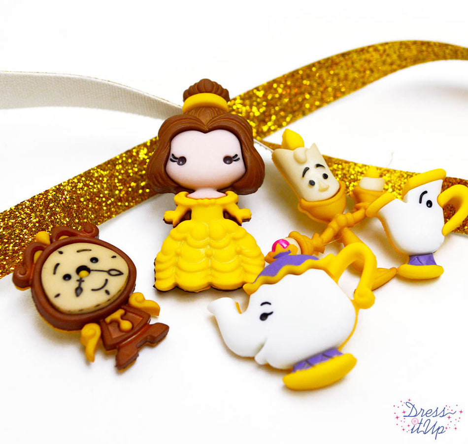 Dress It Up Buttons - Disney Belle and Friends