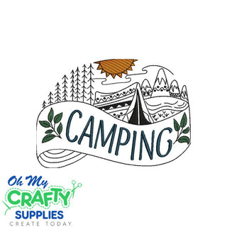 Camping Scene 710 Embroidery Design