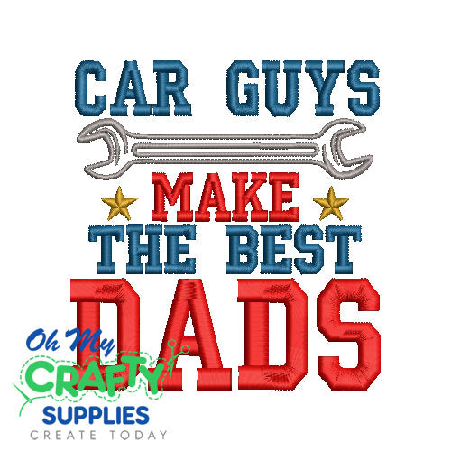 Car Dads Embroidery Design
