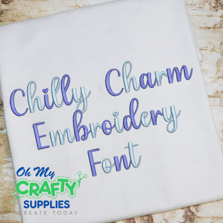 Chilly Charm Embroidery Font (BX Included) (FL)