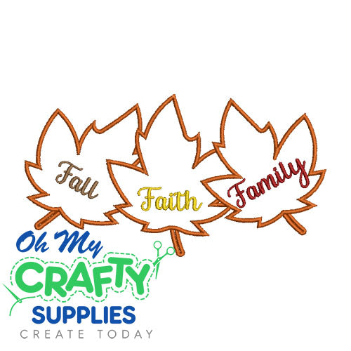 Fall Faith Family 92523 Embroidery Design