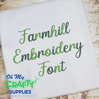 Farmhill Embroidery Font (BX Included)