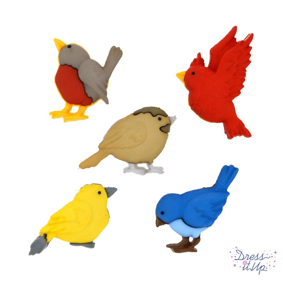 Dress It Up Buttons -Feathered Friends
