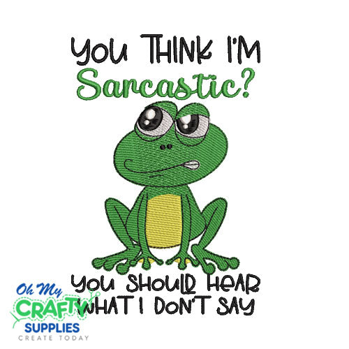Sarcastic Frog 523 Embroidery Design