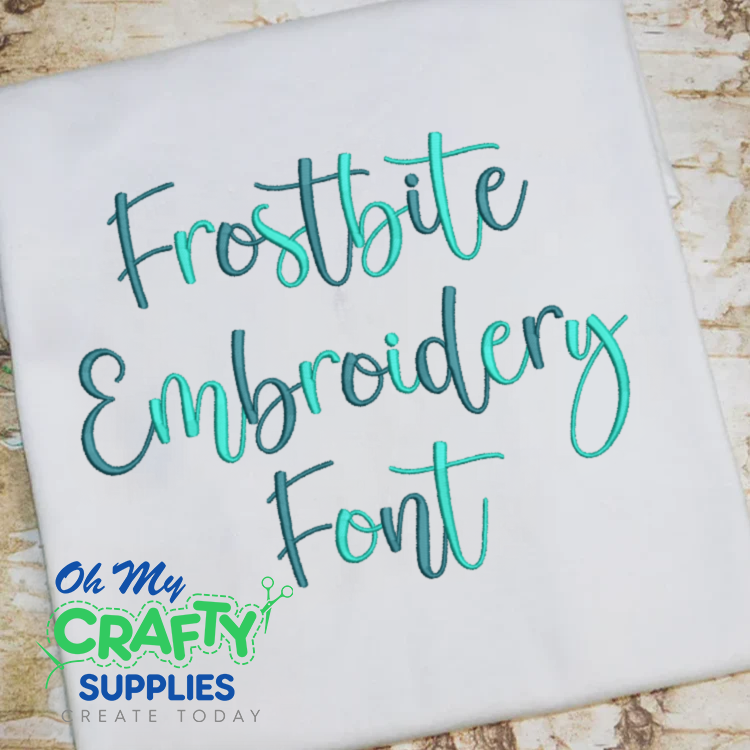 Frostbite Embroidery Font (BX Included) (FM)