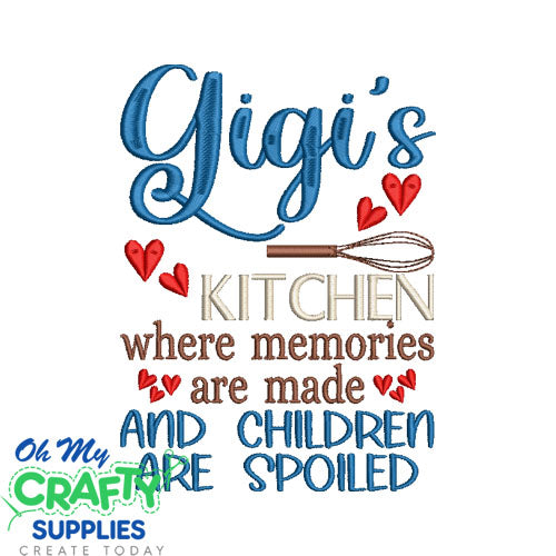 Gigi's Kitchen Embroidery Design