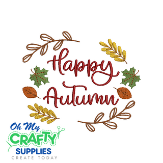 Happy Autumn 813 Embroidery Design