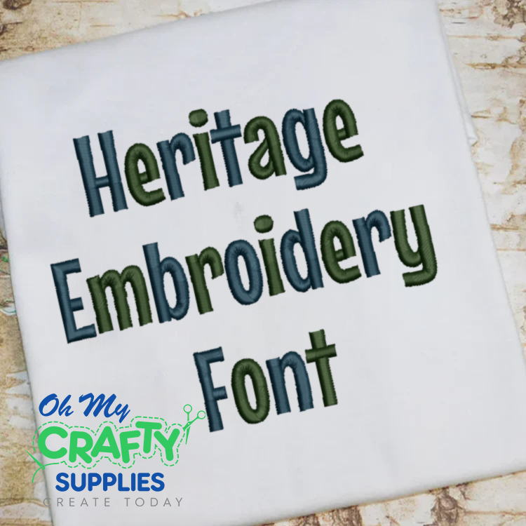 Heritage Embroidery Font (BX Included)