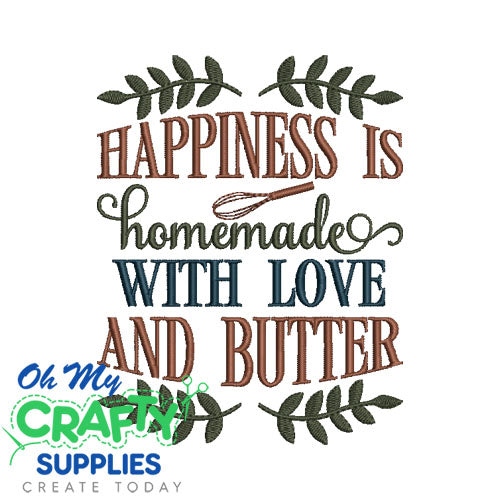 homemade happiness butter 83 Emboridery Design