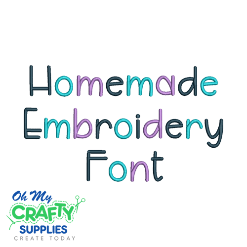 Homemade Embroidery Font (BX Included)