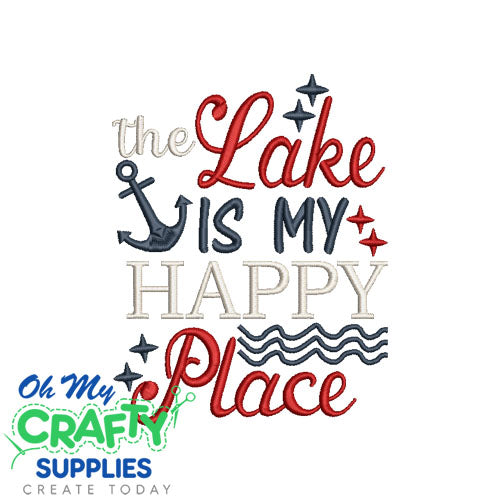 Lake Happy Embroidery Design